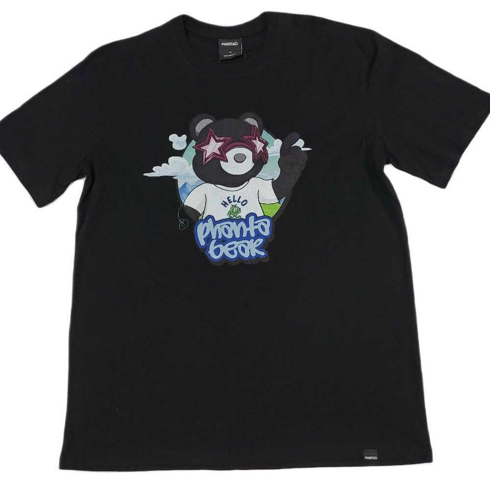 Phantaci Phanta Bear Black Graphic T-Shirt